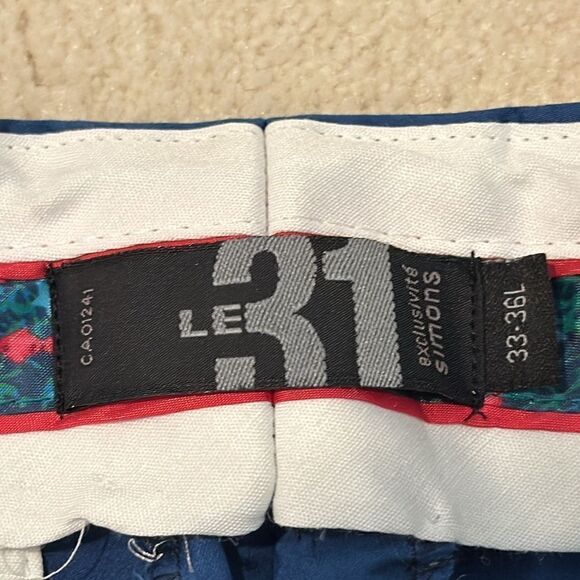 LE 31 Men’s Blue Dress Pant 33 x 36L Straight Pockets SIMONS - Picture 4 of 9